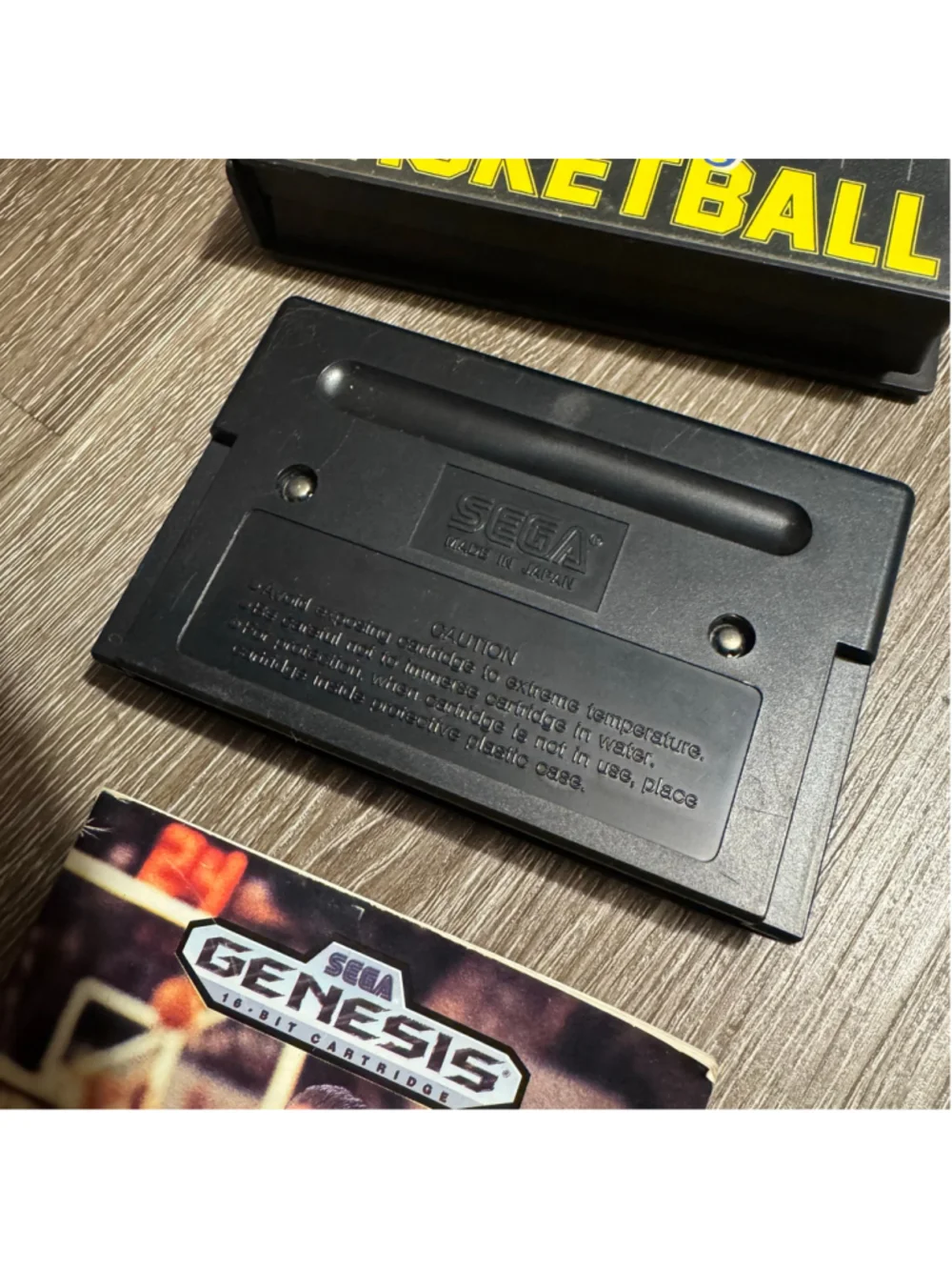 1990 Sega Genesis Pat Riley Basketball Video Game Cib Complete
